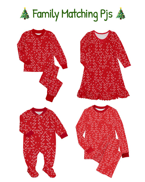 Christmas Tree Kids Pajama Set