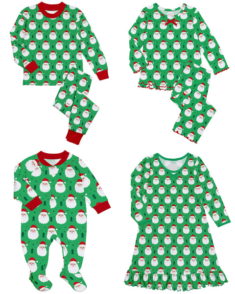 Santa Green Footed Pajama