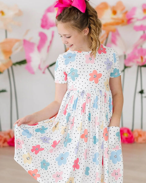 Dots & Daises Pocket Twirl Dress