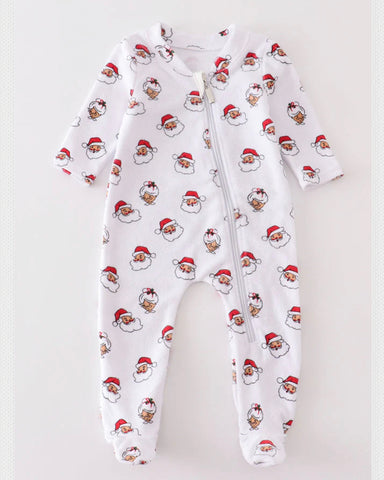 Santa Claus Baby Terry Sleepsuit