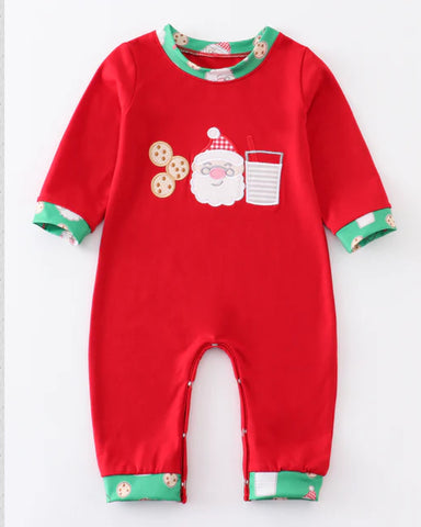 Santa's Milk & Cookies Baby Pajama: Newborn