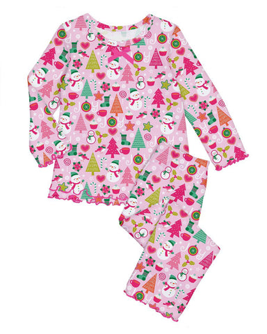 Christmas Joy Ruffle Pajama Set