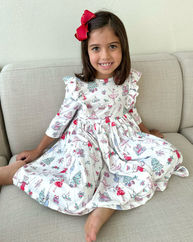 Christmas Ruffle Twirl Dress