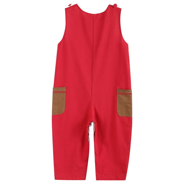 Red Reindeer Pocket Overall