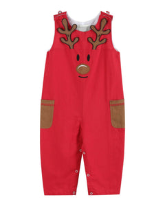 Red Reindeer Pocket Overall