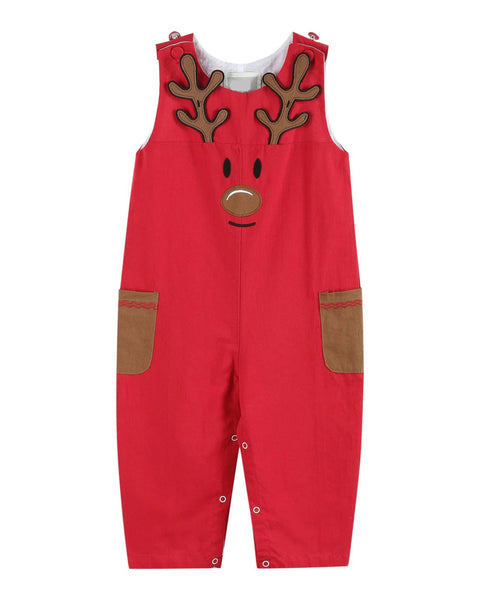 Red Reindeer Pocket Overall