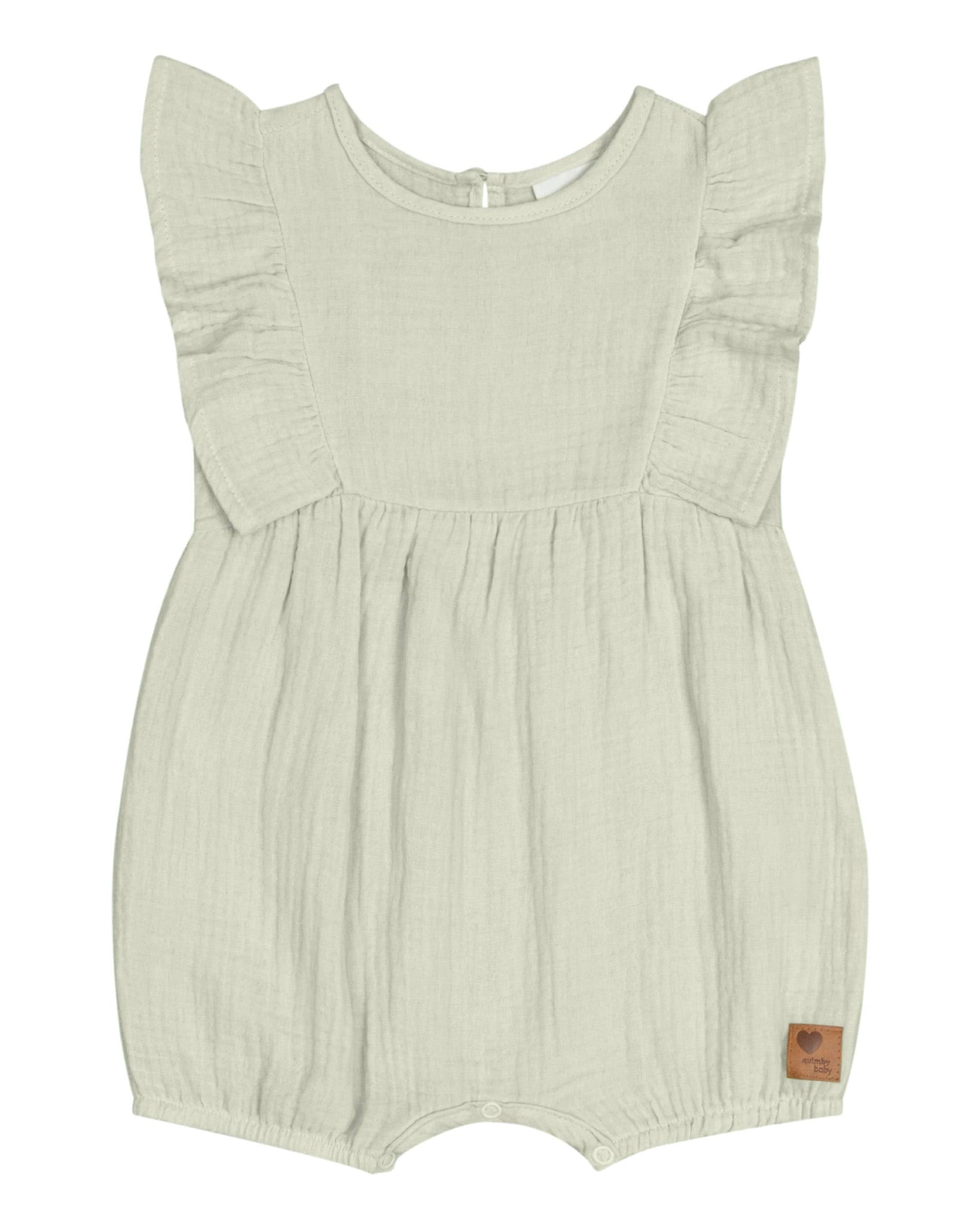 Pale Green Woven Romper