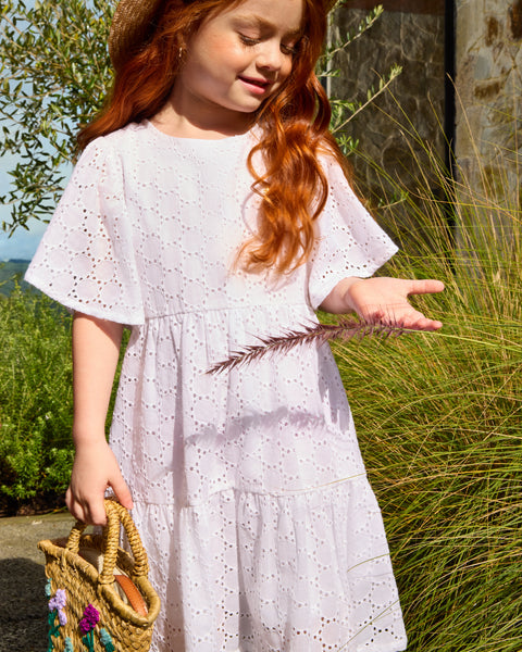 White Lace Dress: 12-24m, 3T, 6Y