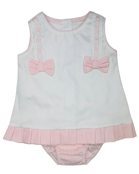 Jimena Pink Stripe Pique Set