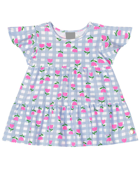 Tulips Checkered Dress