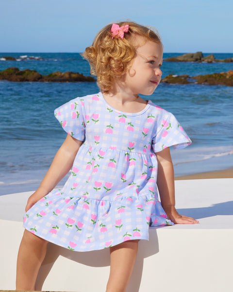 Tulips Checkered Dress