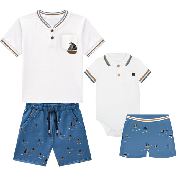 Sailboat Baby Polo Set