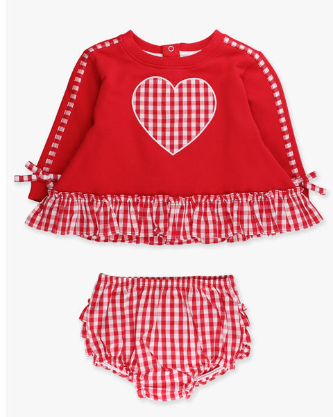 Red Gingham Heart Bloomer Set