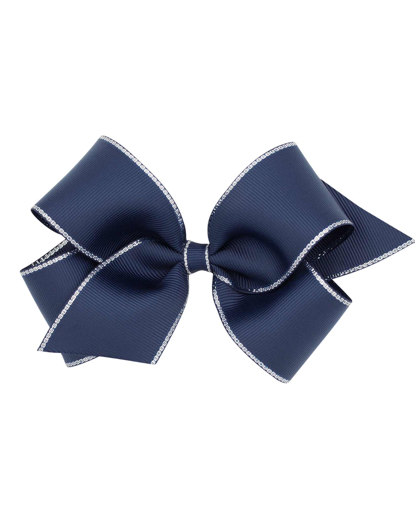 Navy Metallic Edge Bow