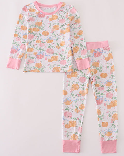 Pumpkin Bamboo Pajama: 2T