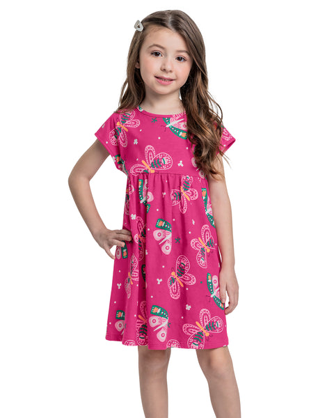 Butterfly Fuchsia Dress