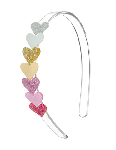 Valentine Hearts Headband (Pearl Shades)