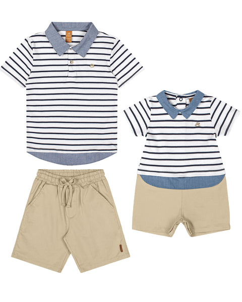 Striped Polo Set