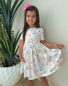 Aquarelle Rainbow Pocket Dress