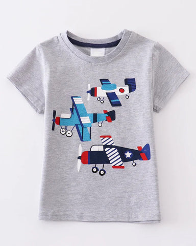 Plane Grey T-Shirt: 6Y