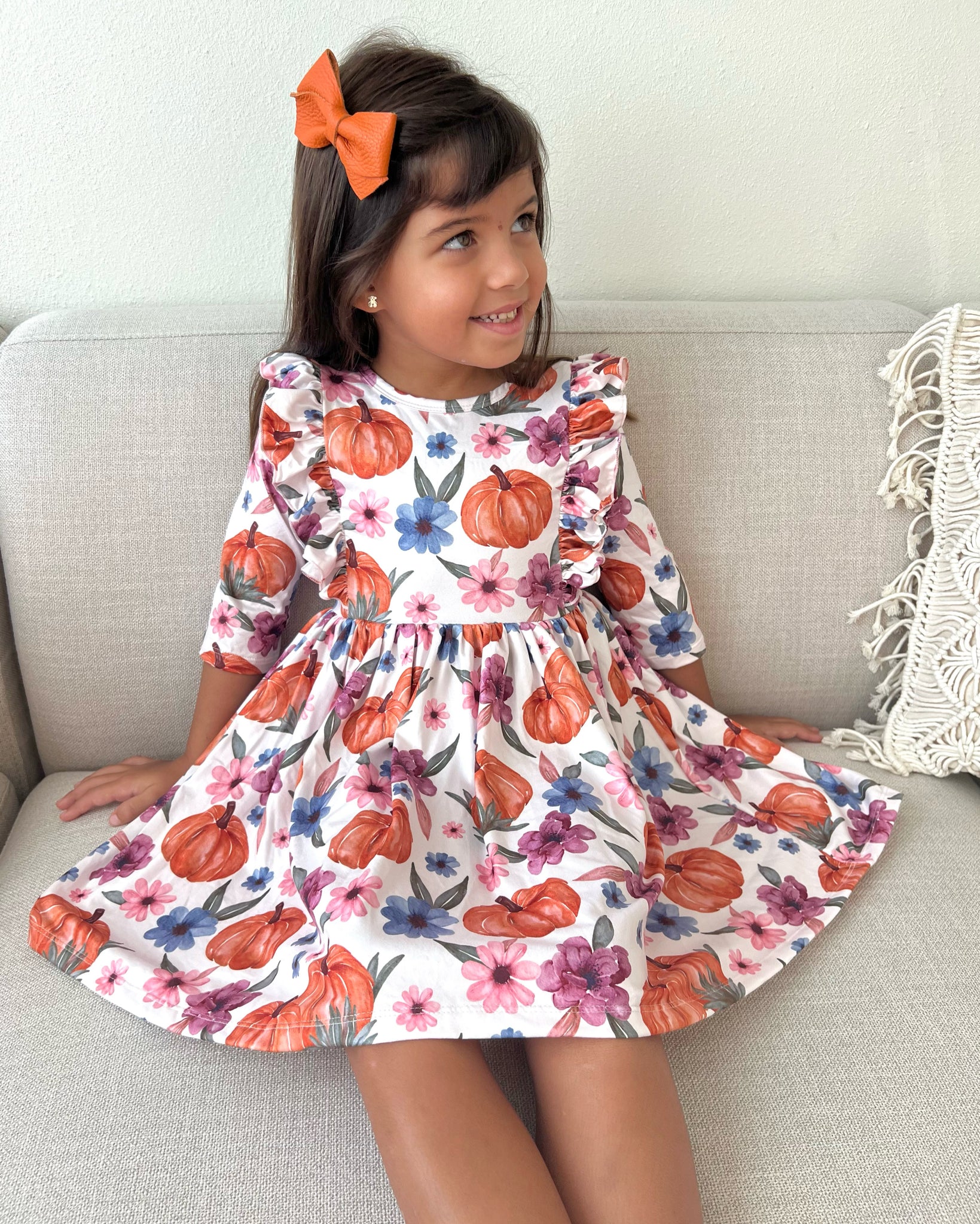 Pumpkin Ruffle Dress