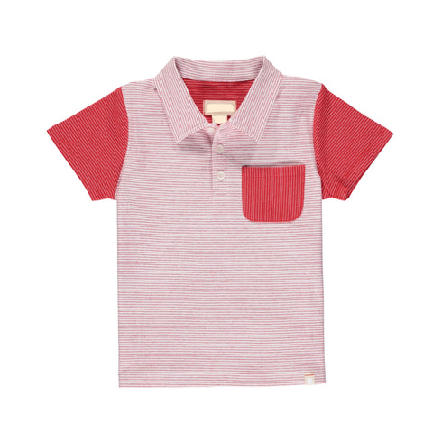 Red Stripe Polo - Adult Small