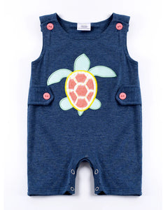 Sea Turtle Navy Romper