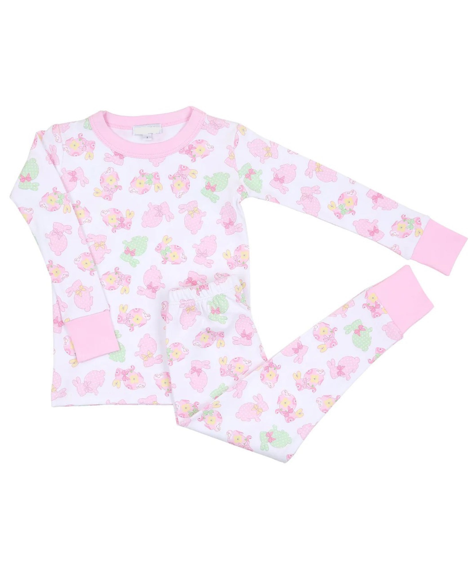 Pink Rabbits Pima Cotton Pajama Set
