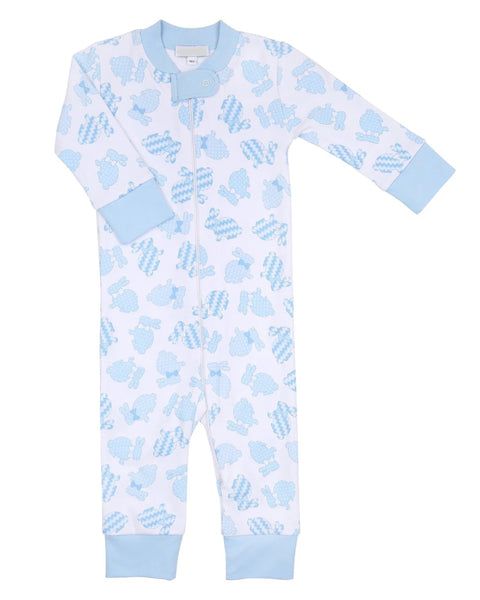 Blue Rabbits Pima Cotton Zipped Pajama