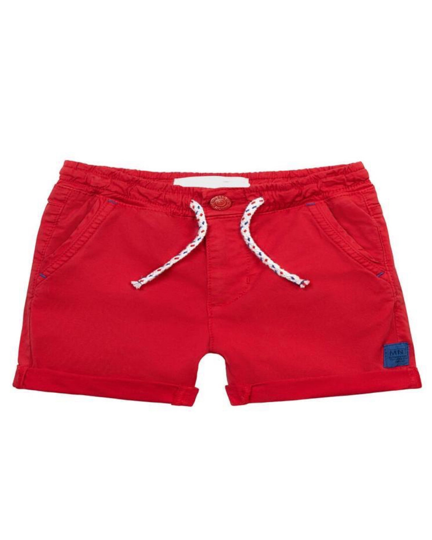 Red Elastic Waistband Shorts: 6-7Y