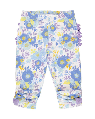 Blooming Ruched Bow Capri Legging