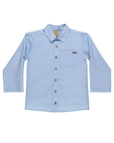 Blue Woven Button Shirt