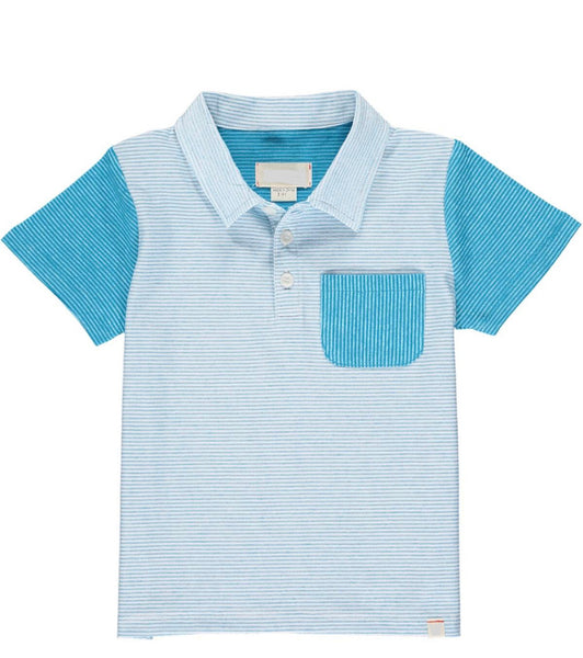 Stripe Polo - Blue/White