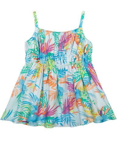 Tropical Floral Strappy Dress