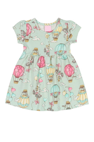 Fly High Dress - Aqua 9-12m