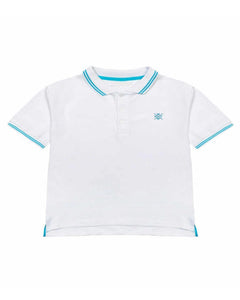 White Polo Shirt with blue details