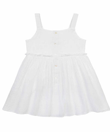 White Sleeveless Dress: 4-5T