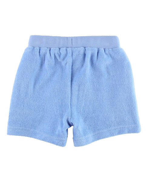 Blue Terry Knit Casual Shorts