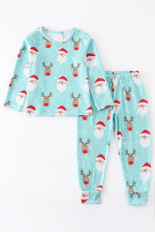 Santa & Reindeer Pajama Set: 6Y