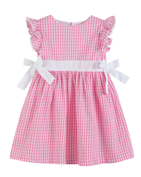 Pink Gingham Bow Dress