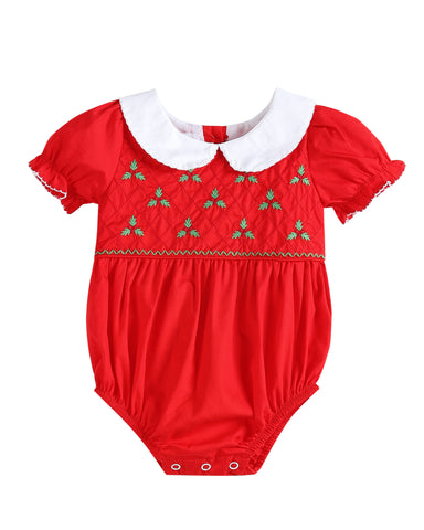 Mistletoe Romper: 12-18m