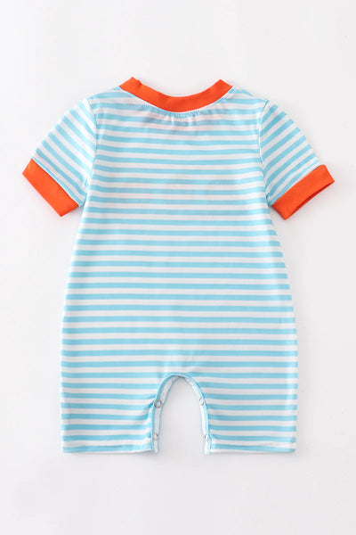 Striped Pumpkin Romper