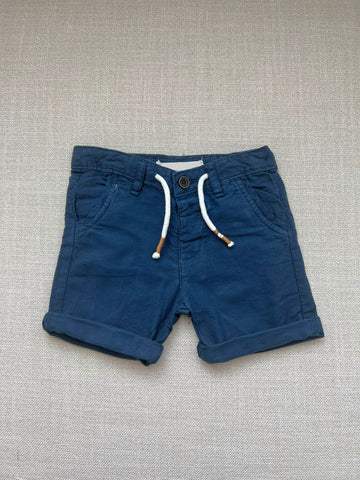 Navy Linen Shorts: 2-3T & 6-7Y