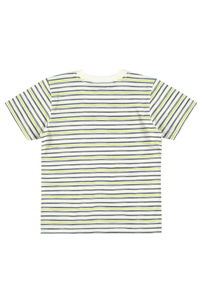 Navy/Neon Stripe Pocket T-Shirt