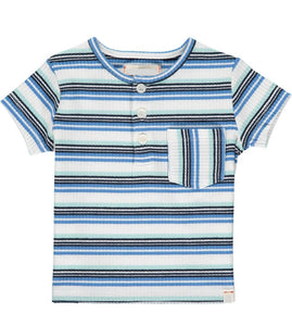 Blue Striped Henley