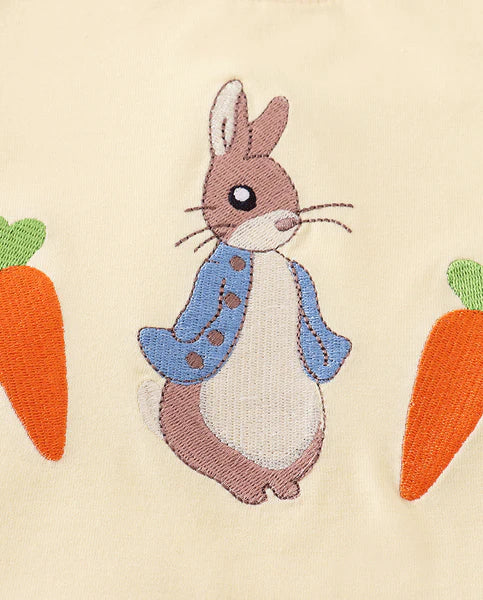 Bunny Embroidery Bubble Romper
