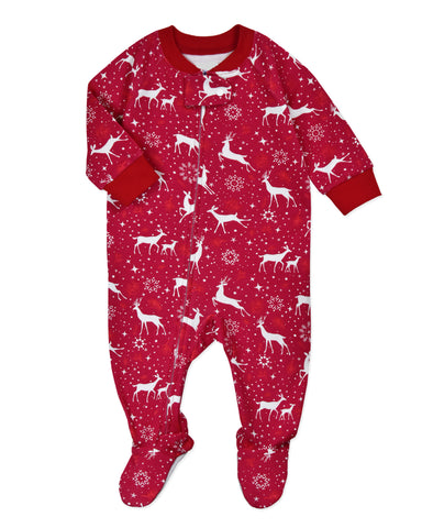 Christmas Deer Footed Pajama