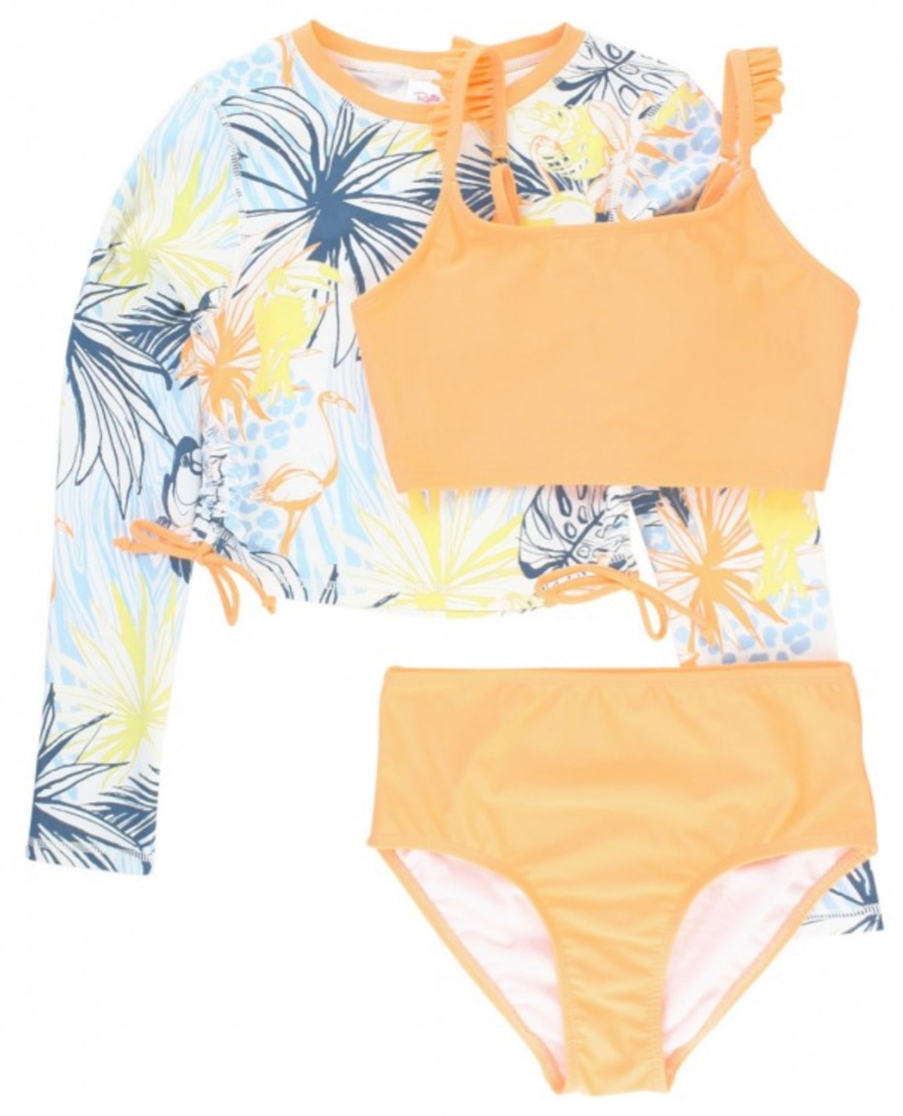 Paradise Cropped Rash Guard Bikini Set - 16Y
