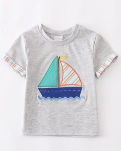 Grey Sailboat T-Shirt