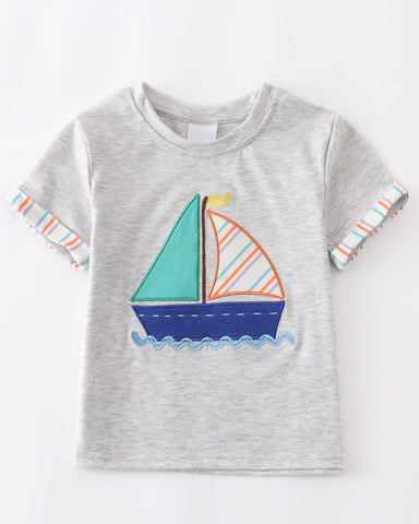 Grey Sailboat T-Shirt